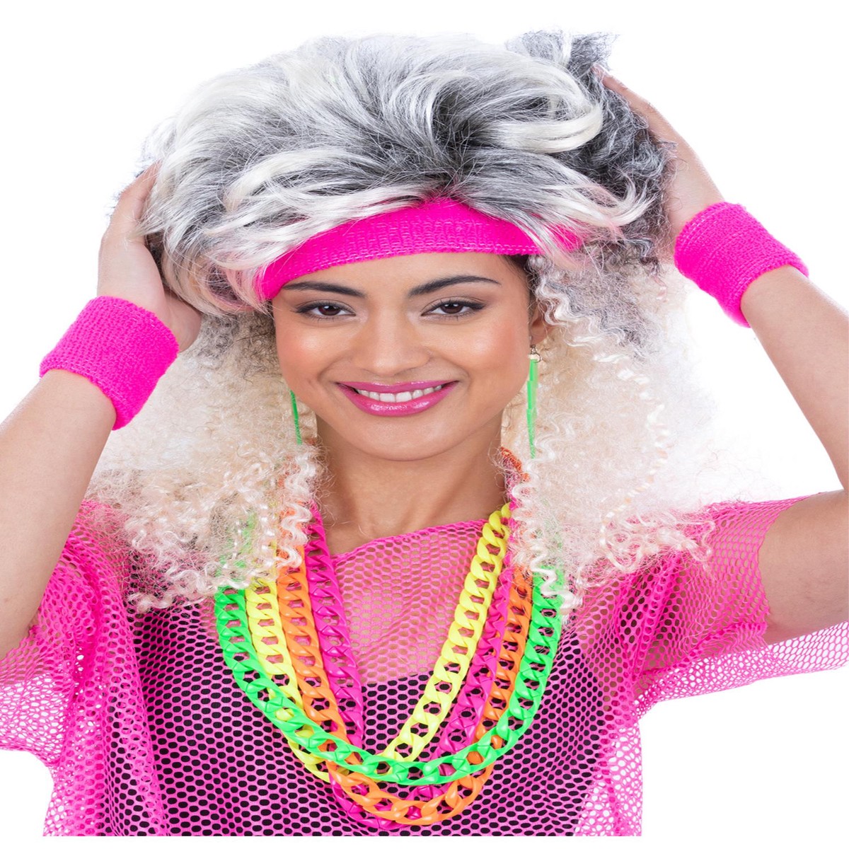 80s Neon Sweatbands Pink
