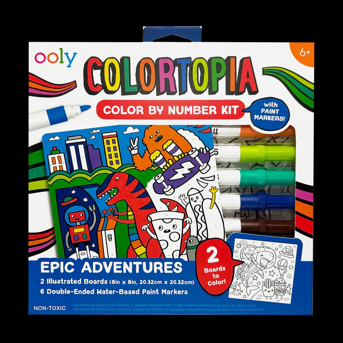 Colortopia Paint Marker By Number Kit Epic Adventures