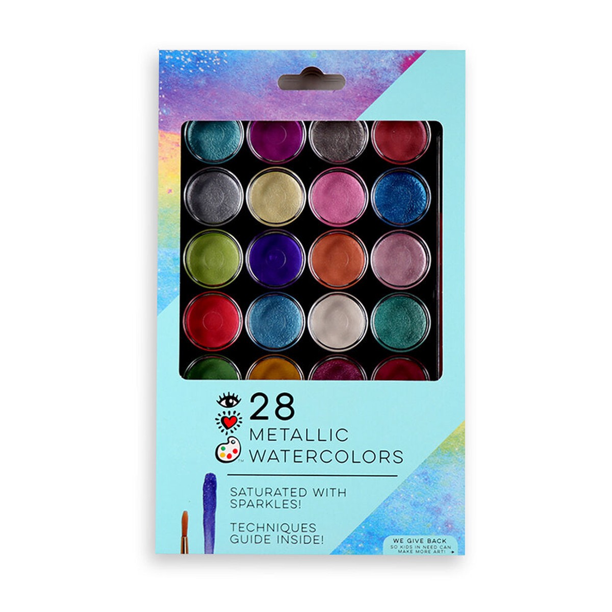 iHeartArt 28 Metallic Watercolors
