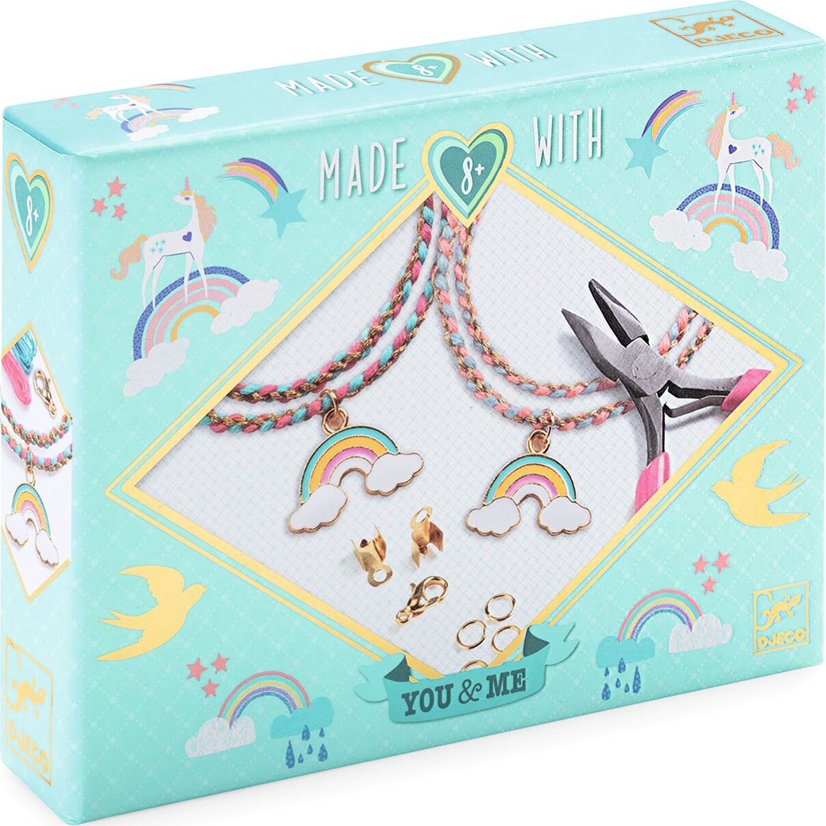 LGA Beads Jewelry Rainbow Kumihimo