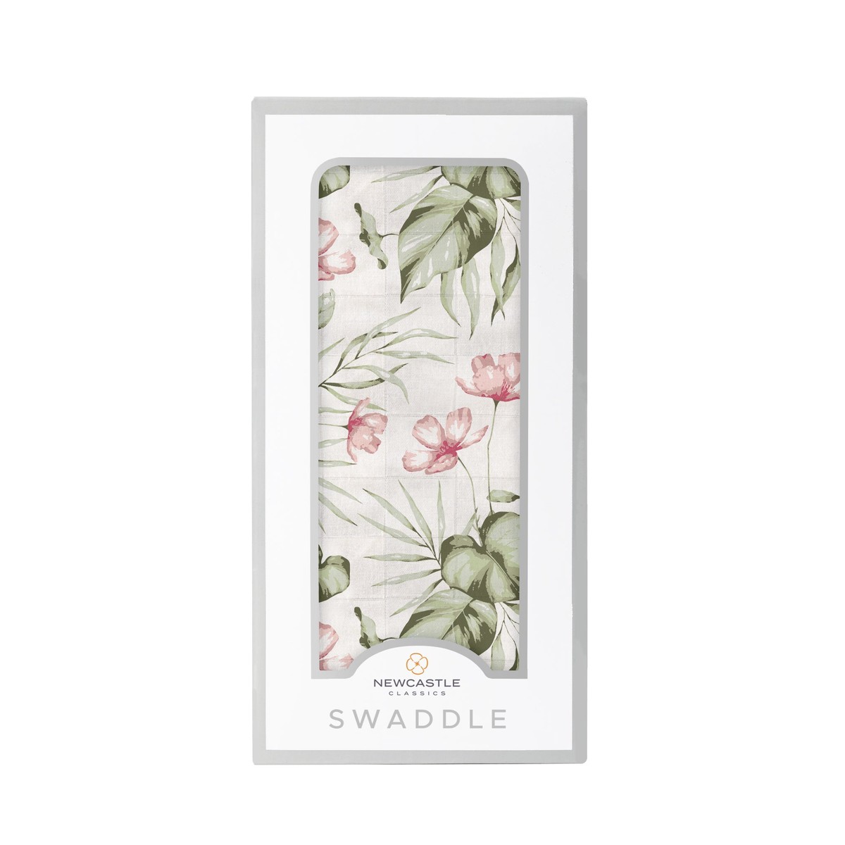 Silver Pink Orchid Swaddle