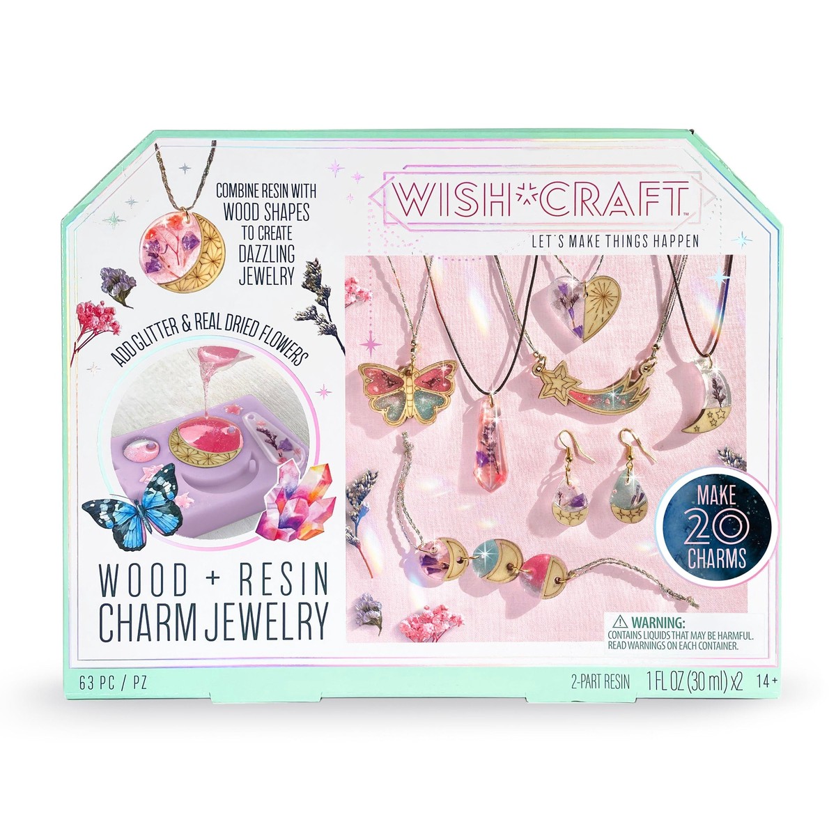 WishCraft Wood Resin Charm Jewelry