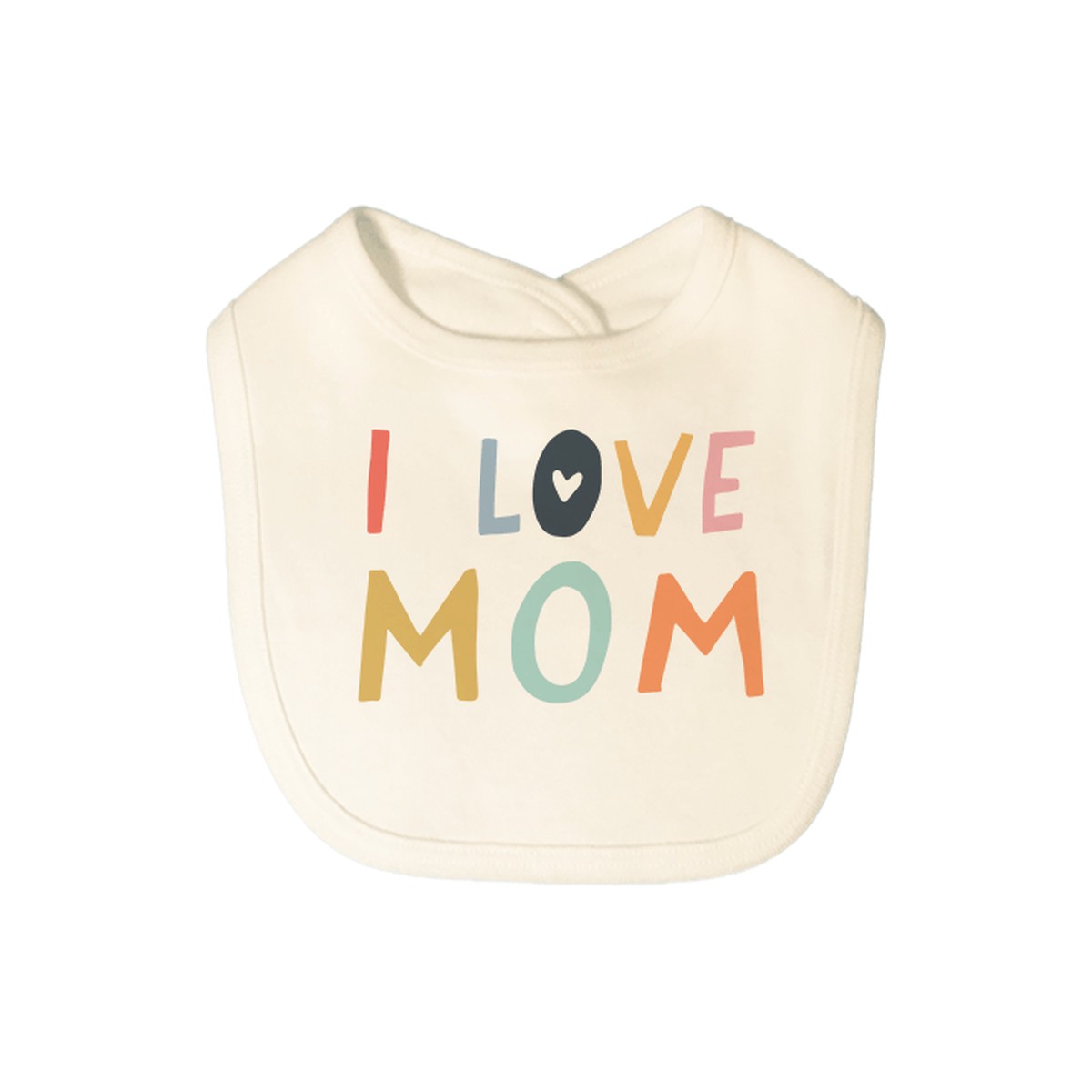 graphic bib love mom