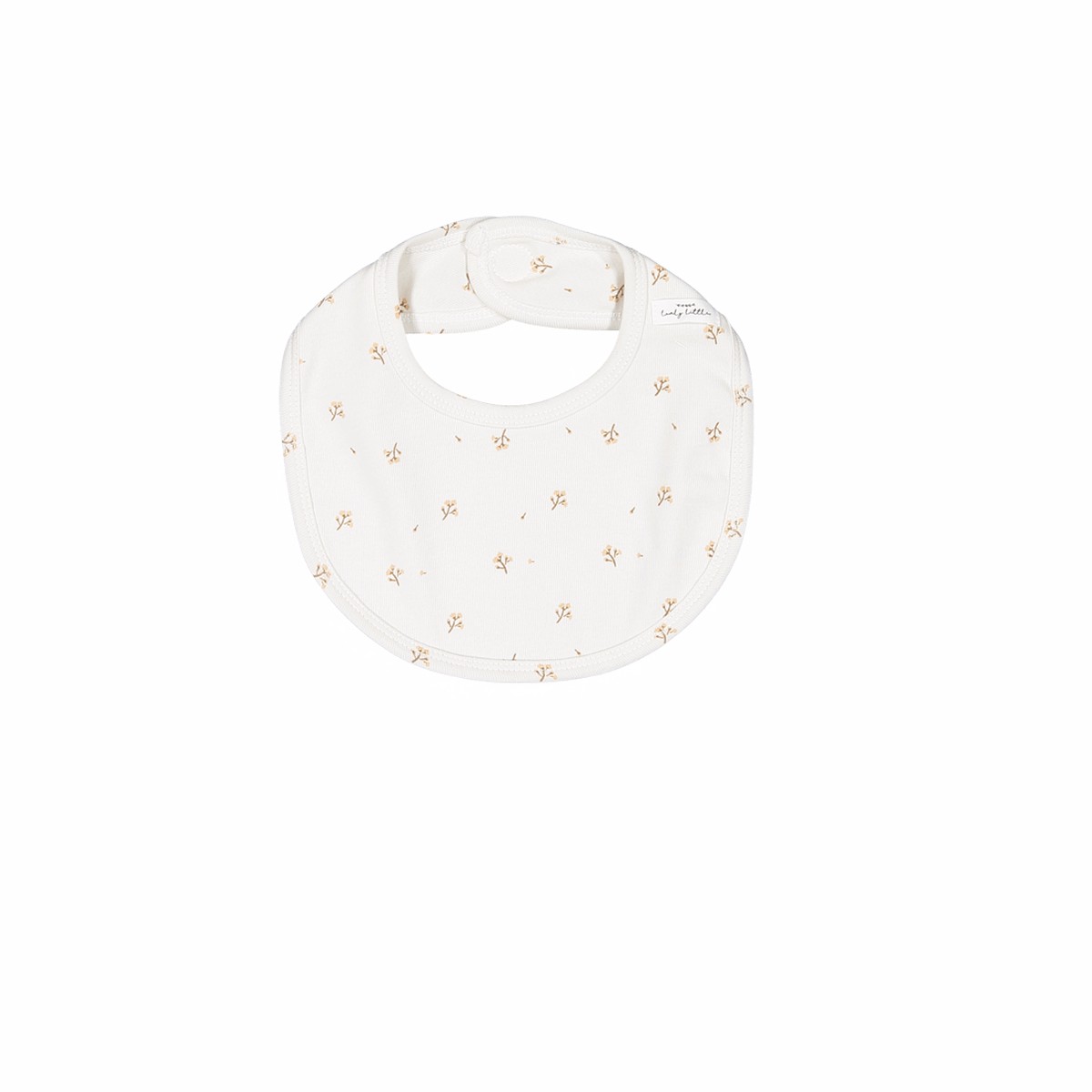 The Printed Bib - Tan Blossom