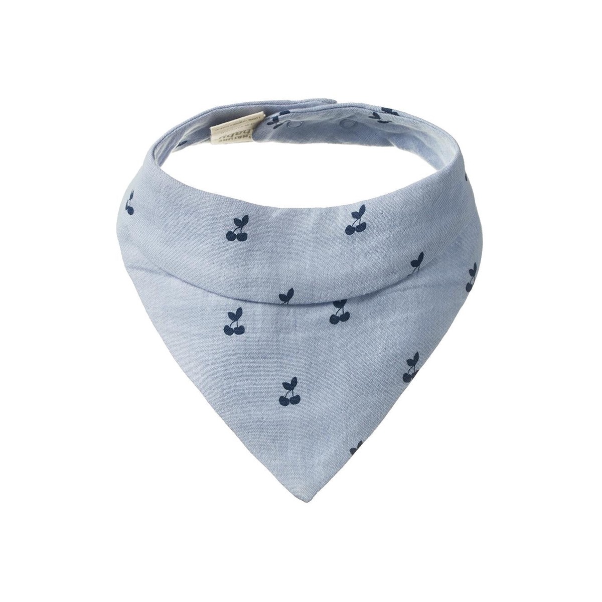 Triangle Bib Muslin – Petite Cherry Blue Print