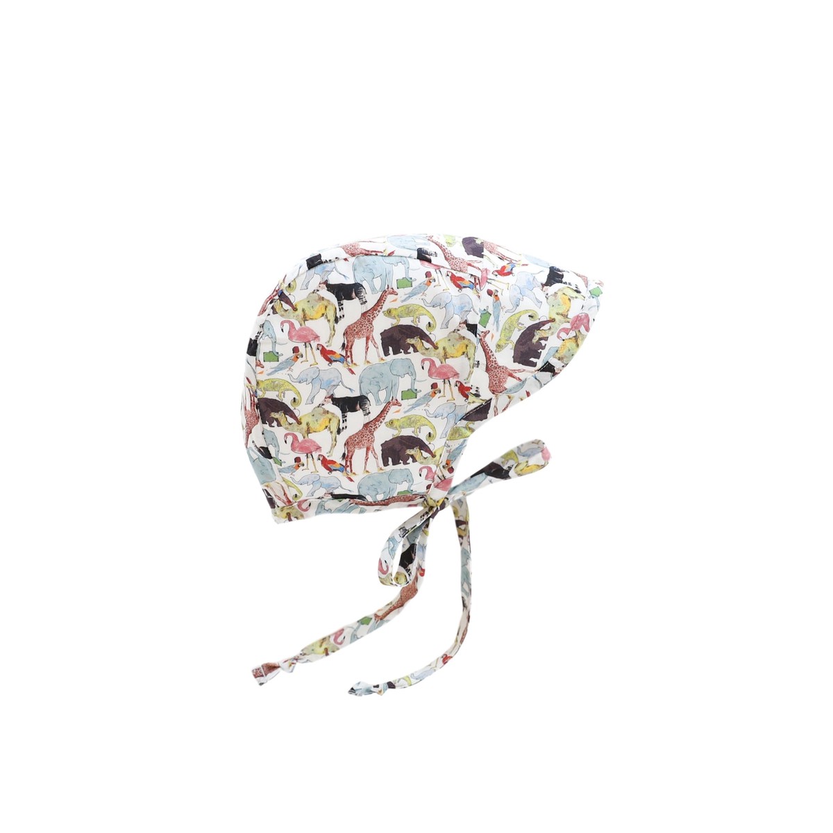 Brimmed Queue for the Zoo Bonnet Cotton-Lined Made with Liberty Fabric