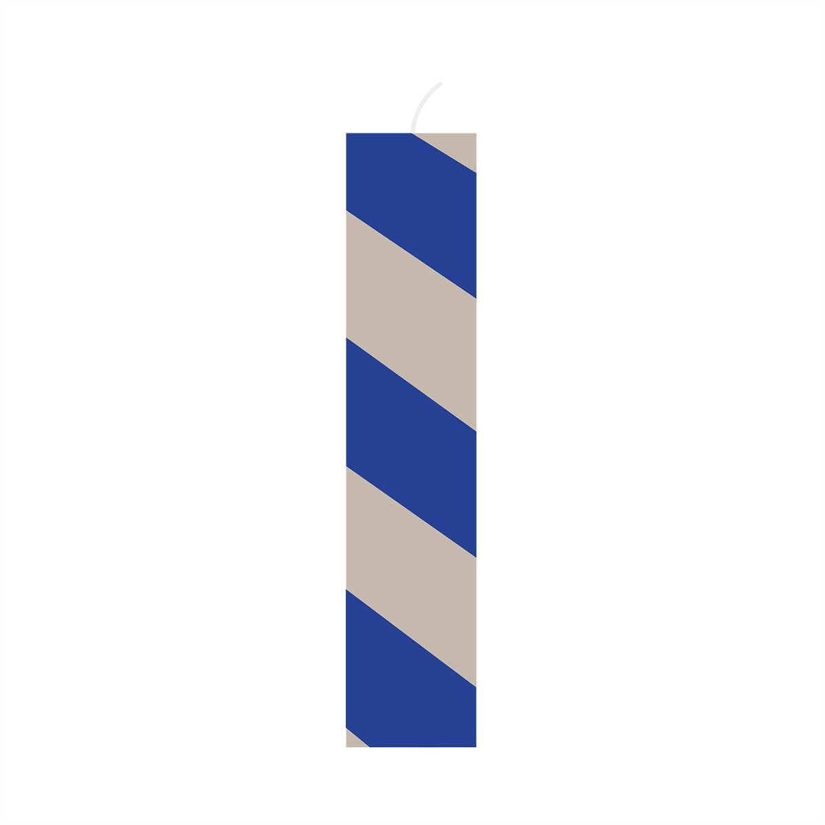Candy Candle - Large in ClayOptic Blue
