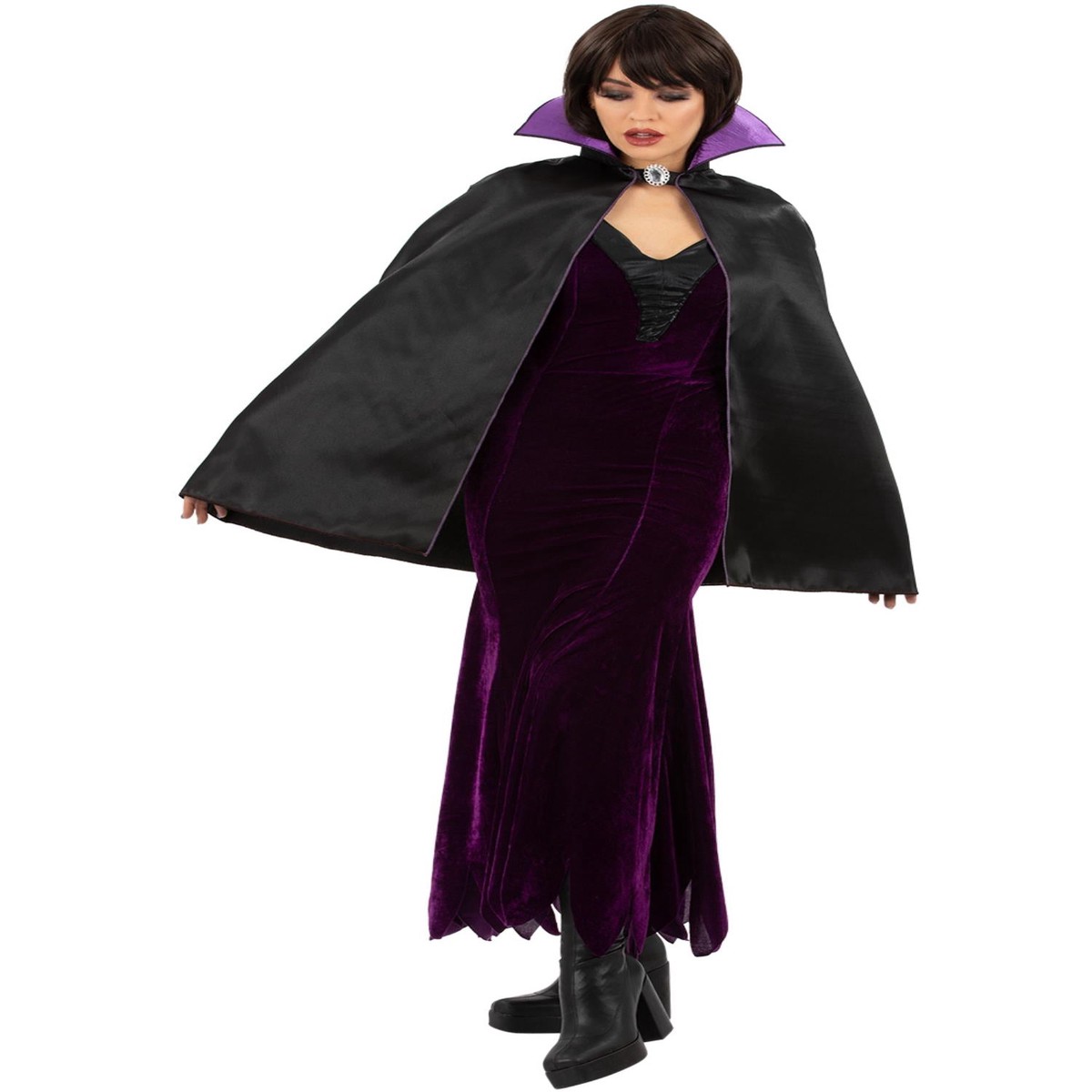 Dark Queen Cape with Collar Adult