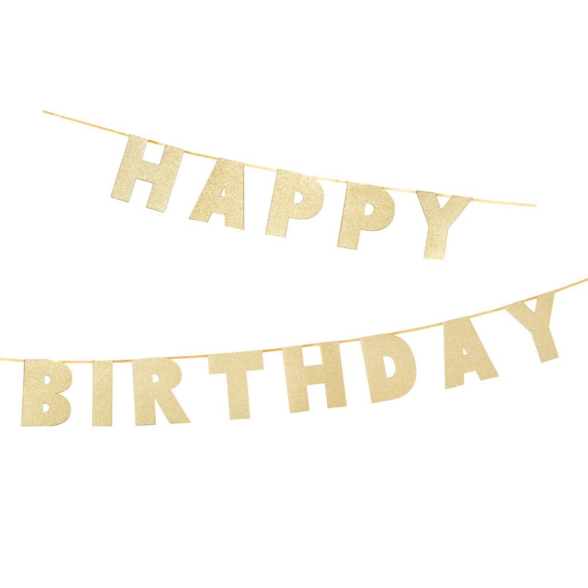 Luxe Gold Happy Birthday Garland 300cm