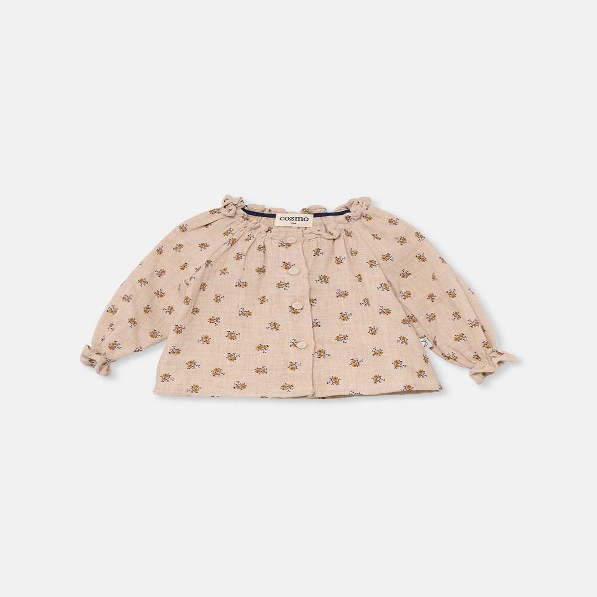 Organic liberty baby blouse - Beige