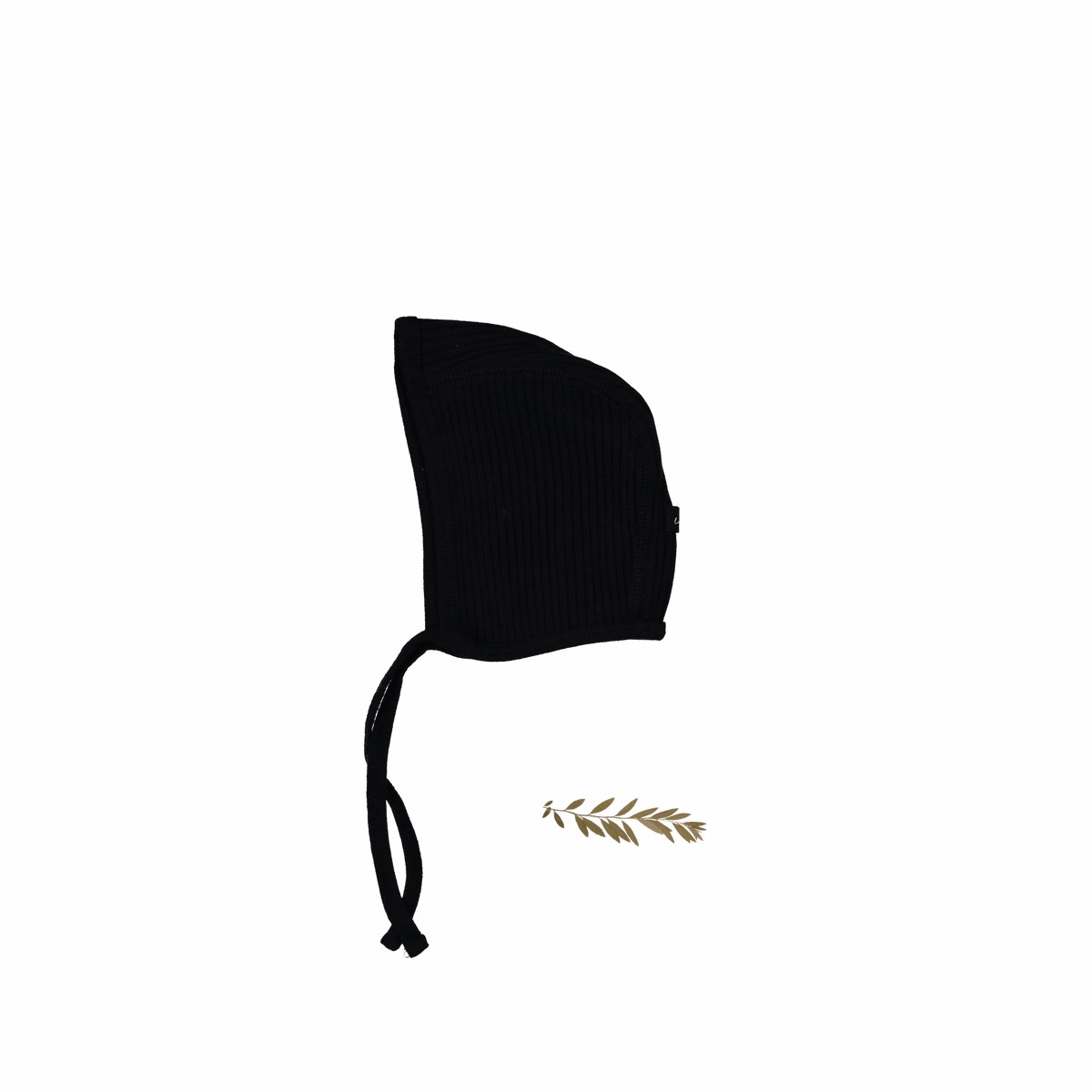 The Bonnet - Black Ribbed