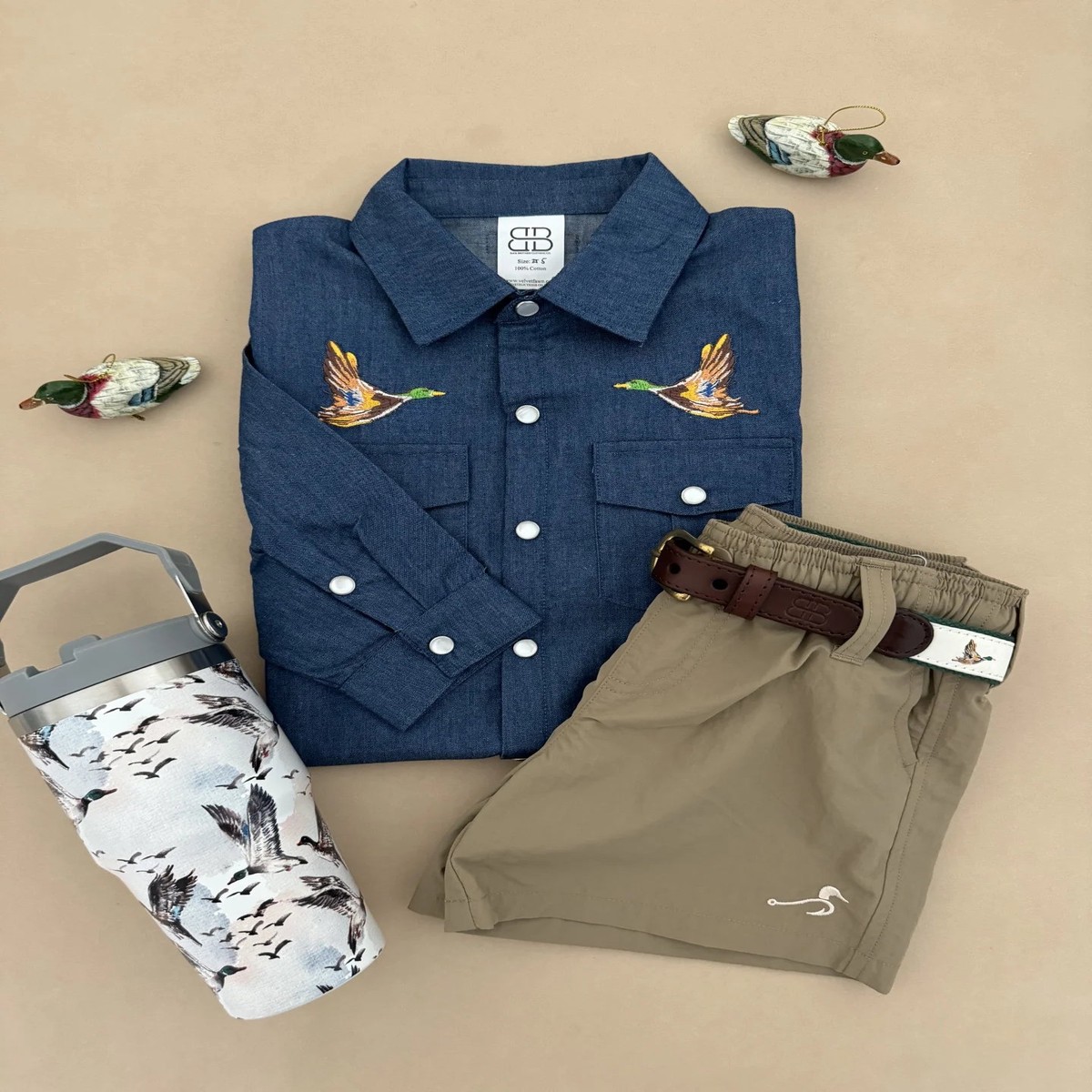 Velvet Fawn Redford Pearl Snap Mallard Denim Shirt