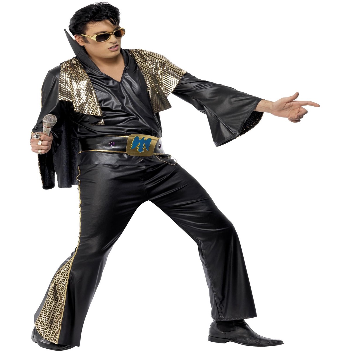 Elvis Costume Black Gold