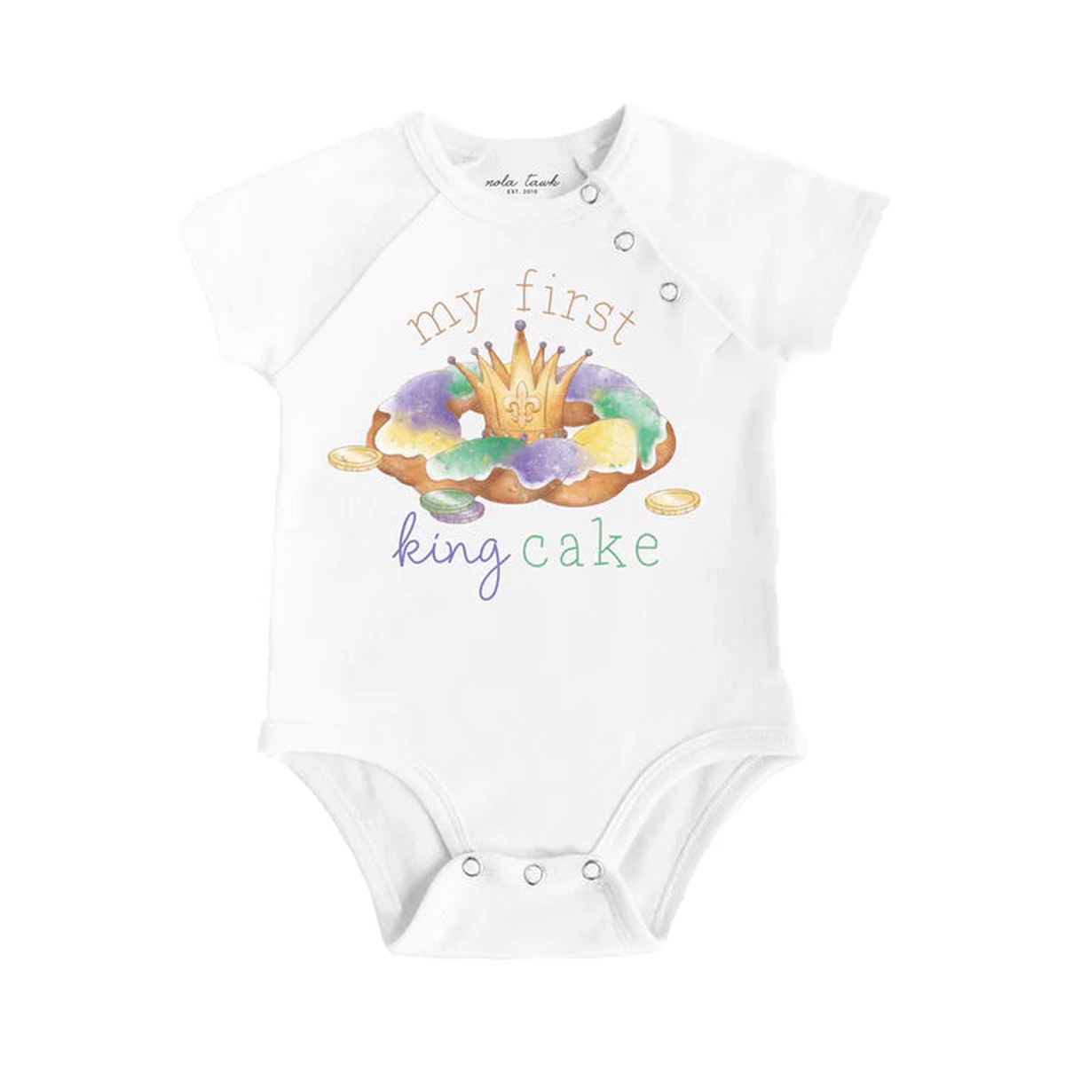 Nola Tawk My First King Cake Onesie