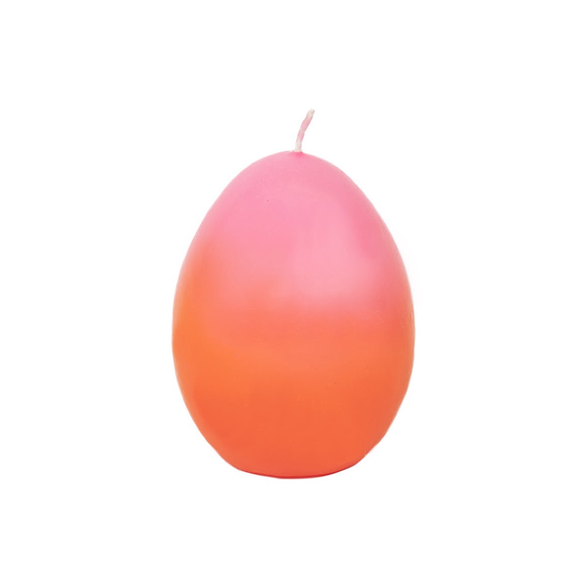 Pink Orange Ombre Egg Shaped Candle