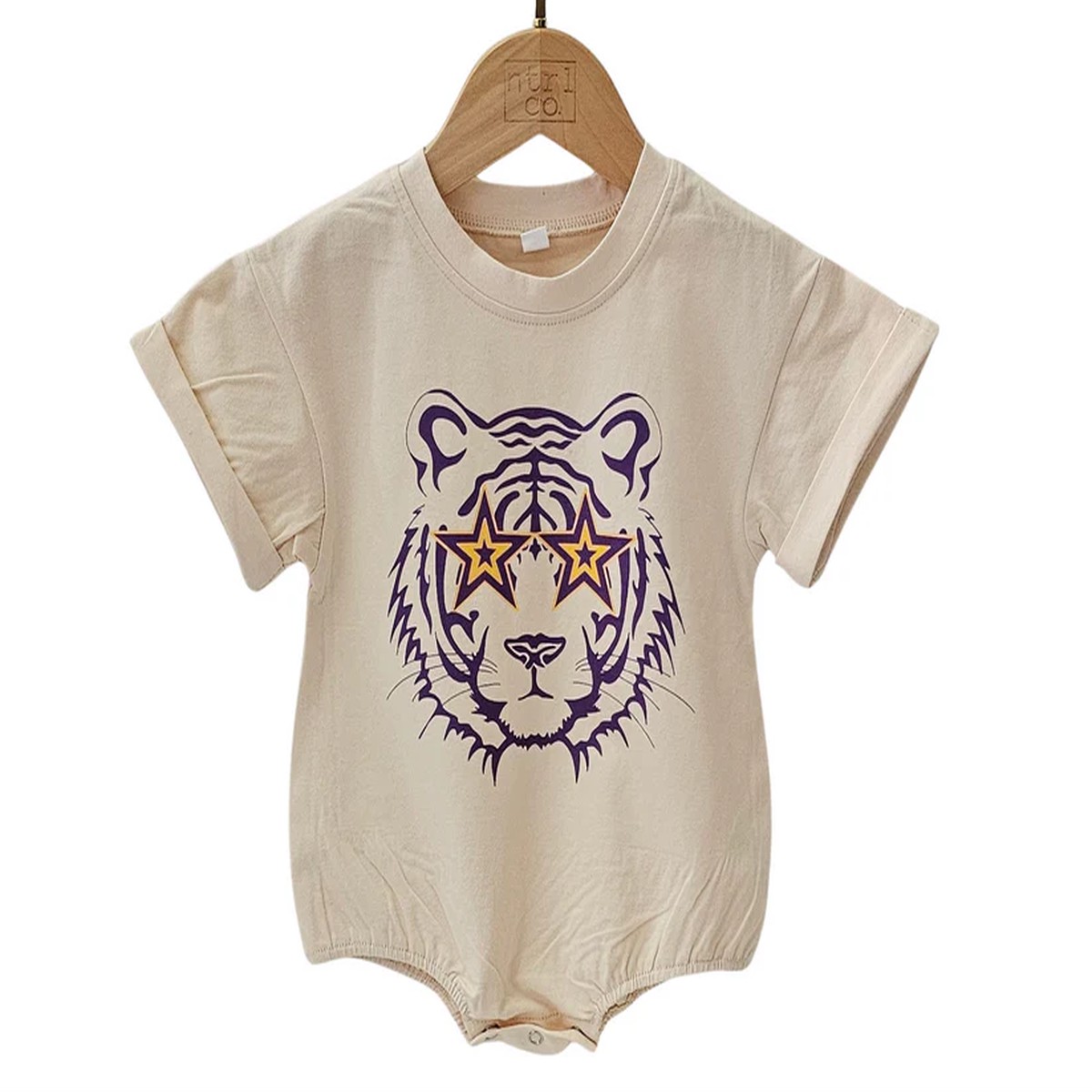 Southern Tots Eye of the Tiger Short Sleeve Crewneck Bubble