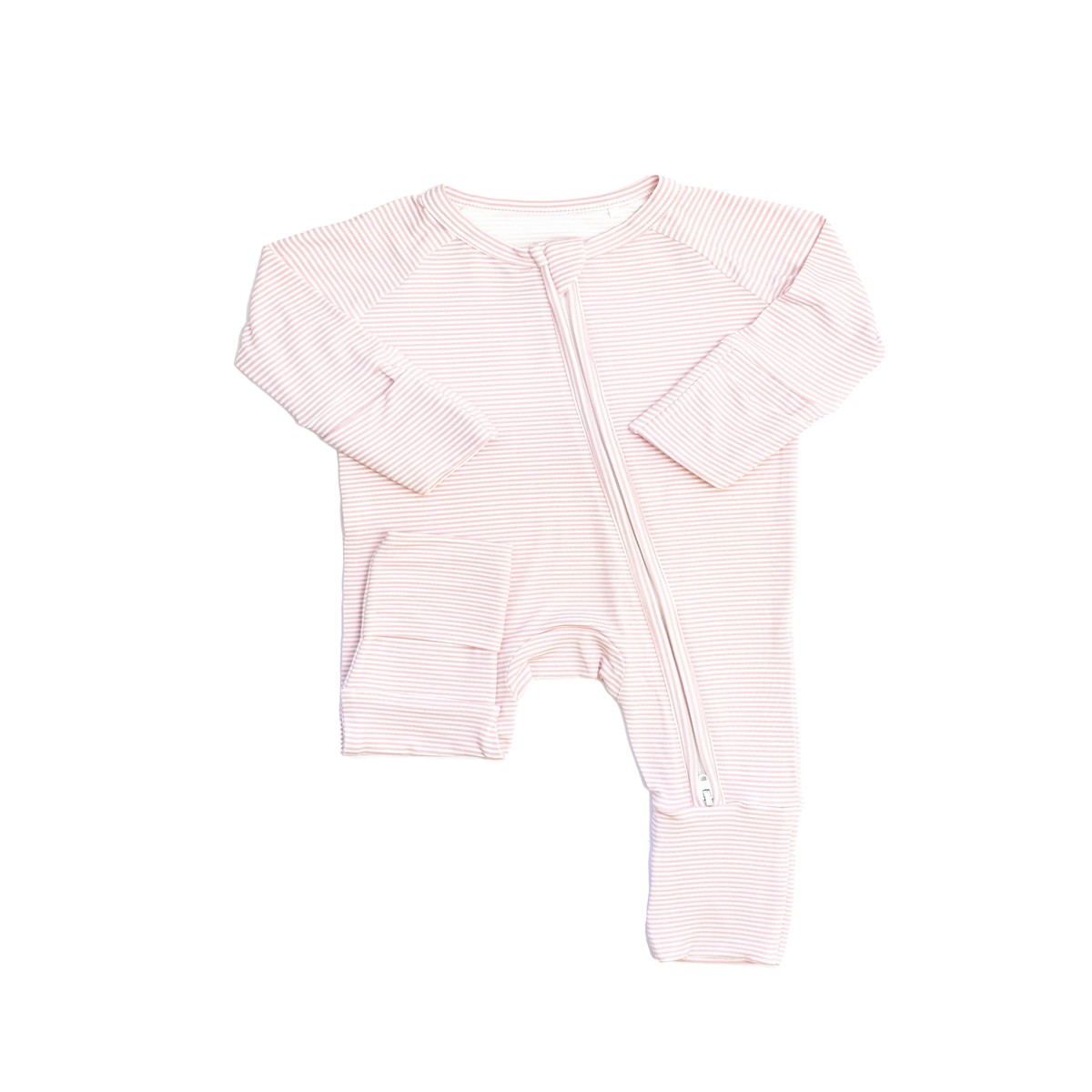 Uptown Baby Romper Pink Mini Stripe