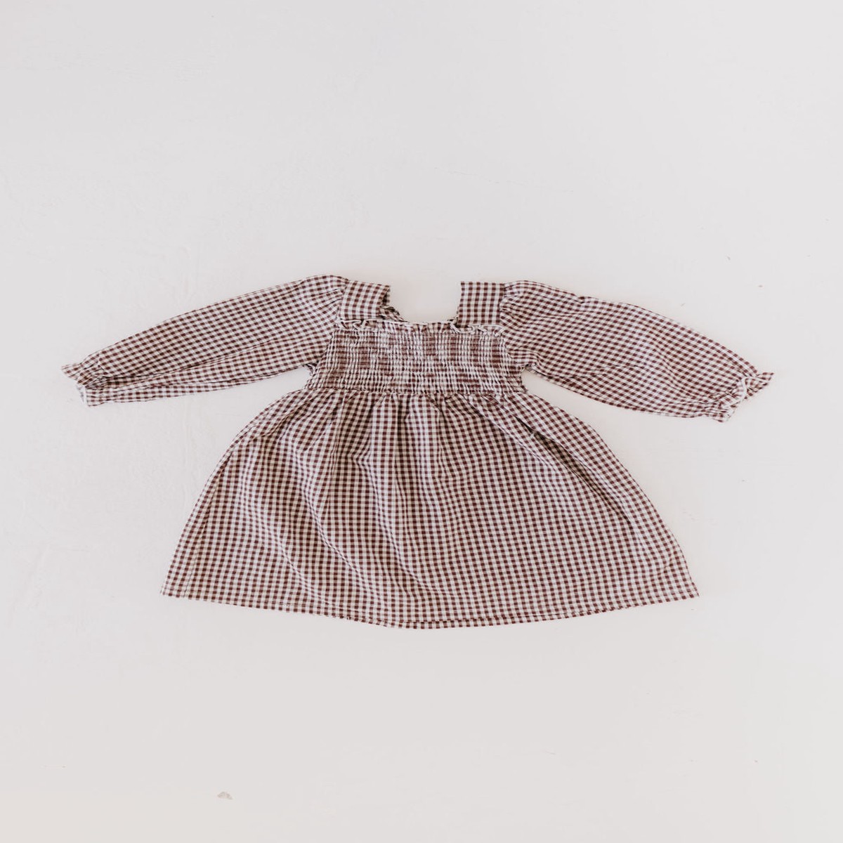 Child Long Sleeve Dress Chocolate Chai