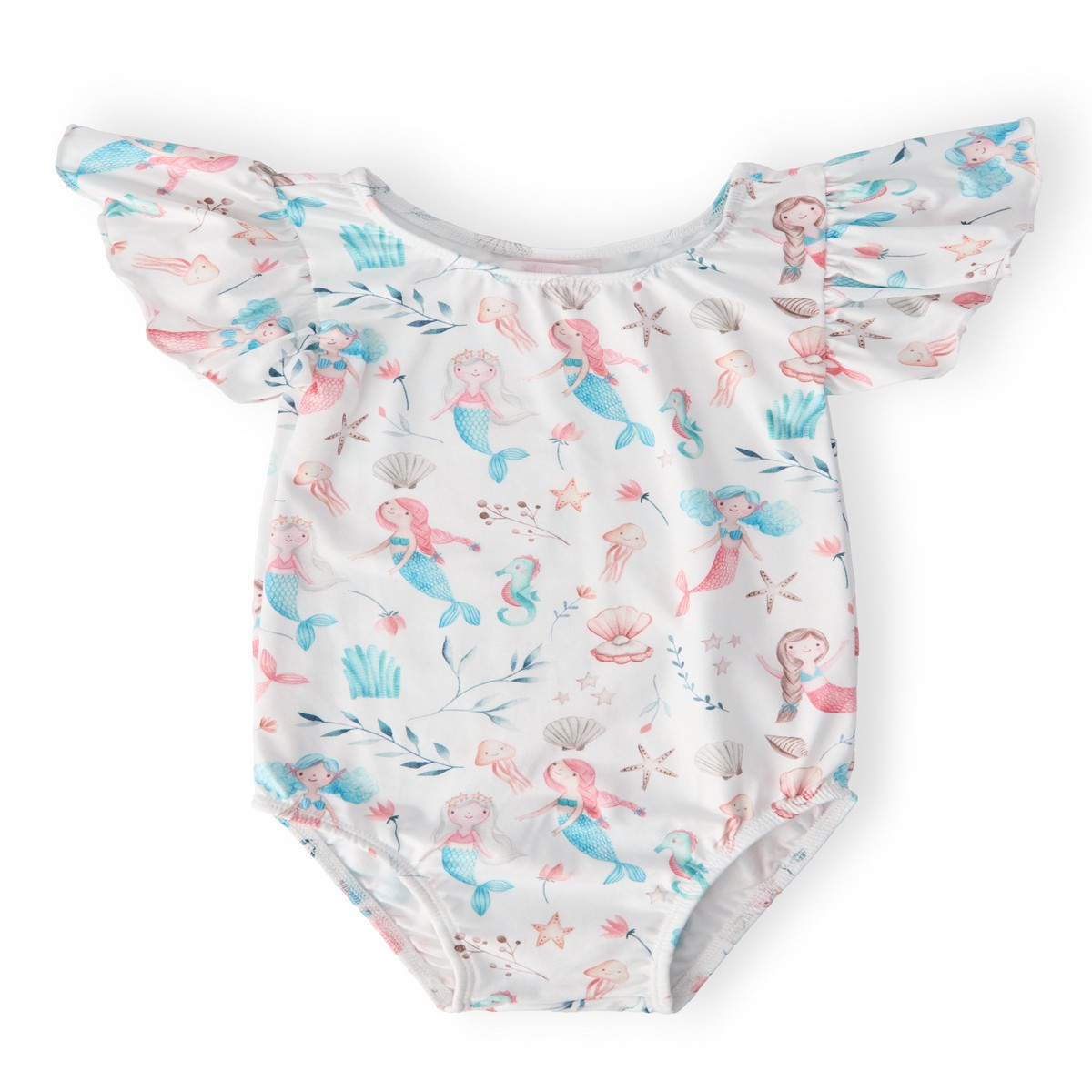 Mermaid Friends SS Flutter Sleeve Leotard