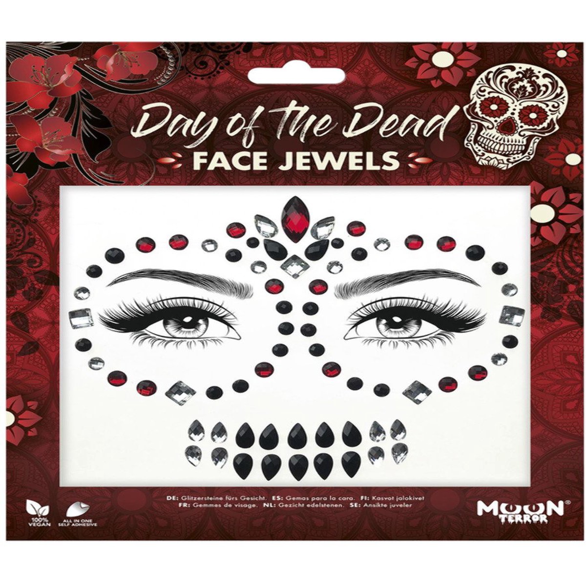 Moon Terror Face Jewels Day of the Dead