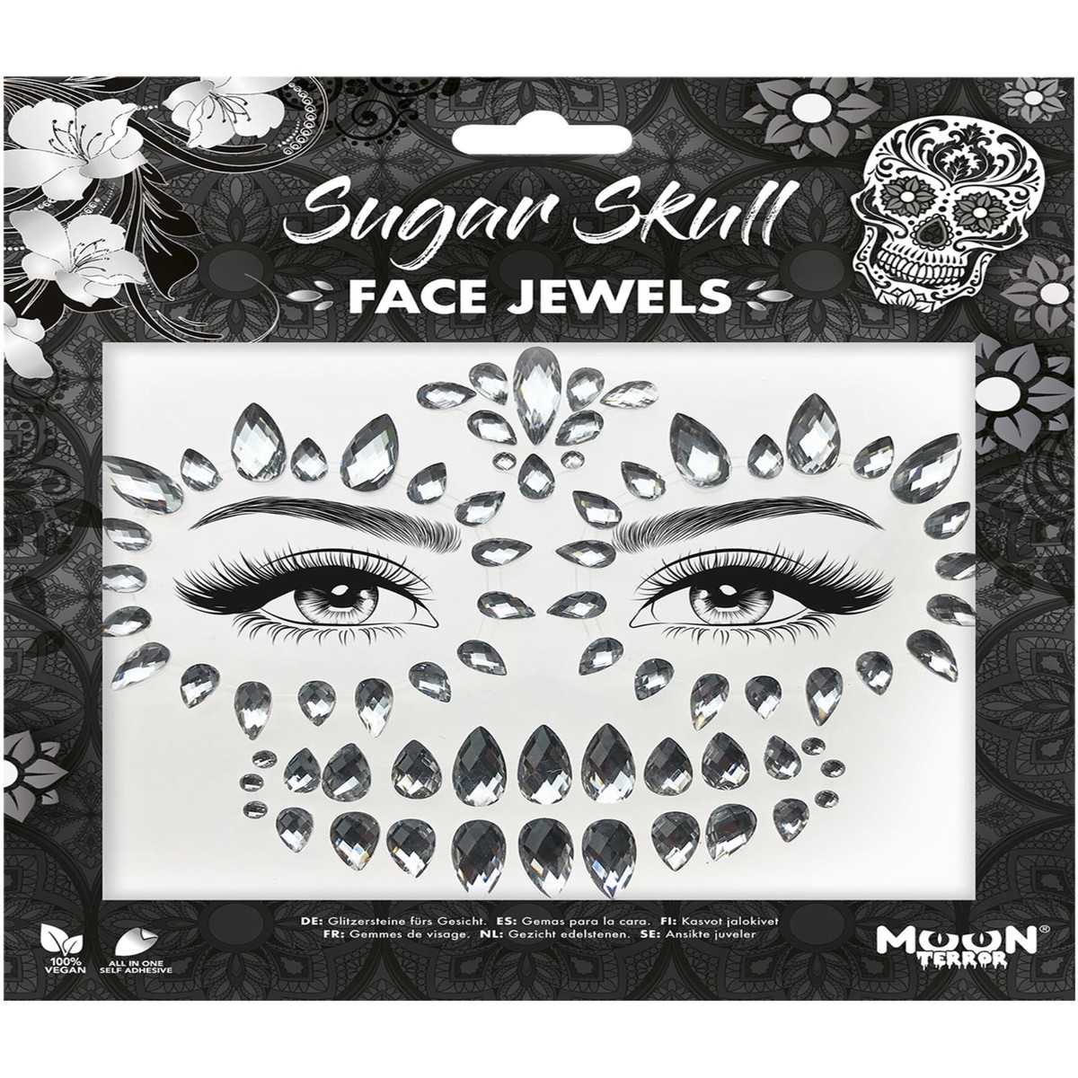 Moon Terror Face Jewels Sugar Skull