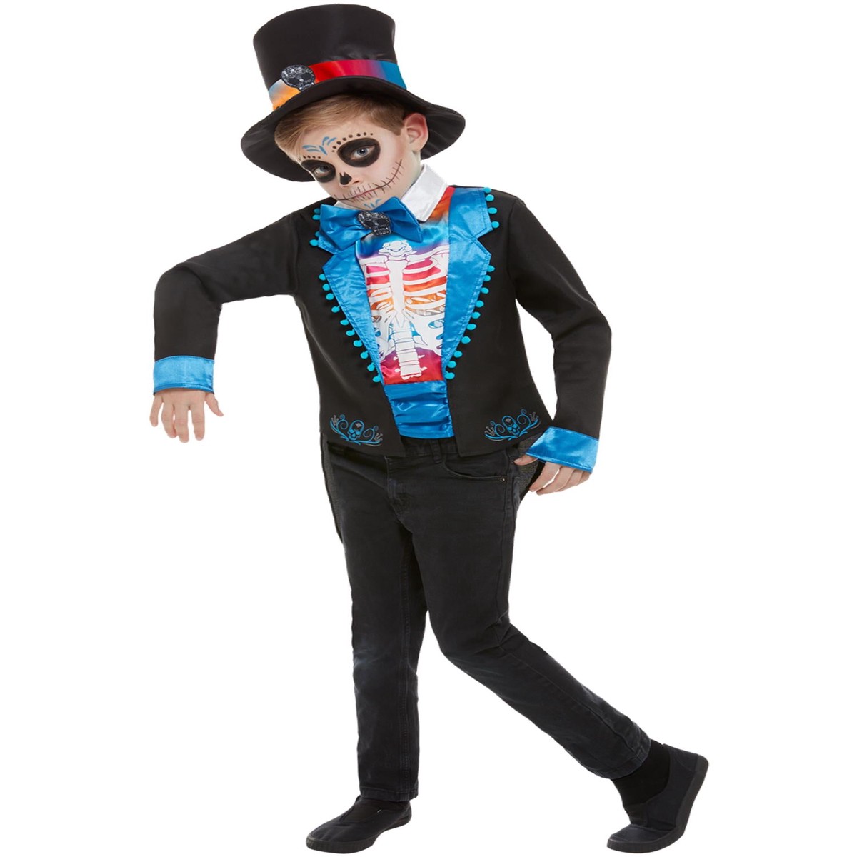 Neon Day of The Dead Boy Costume