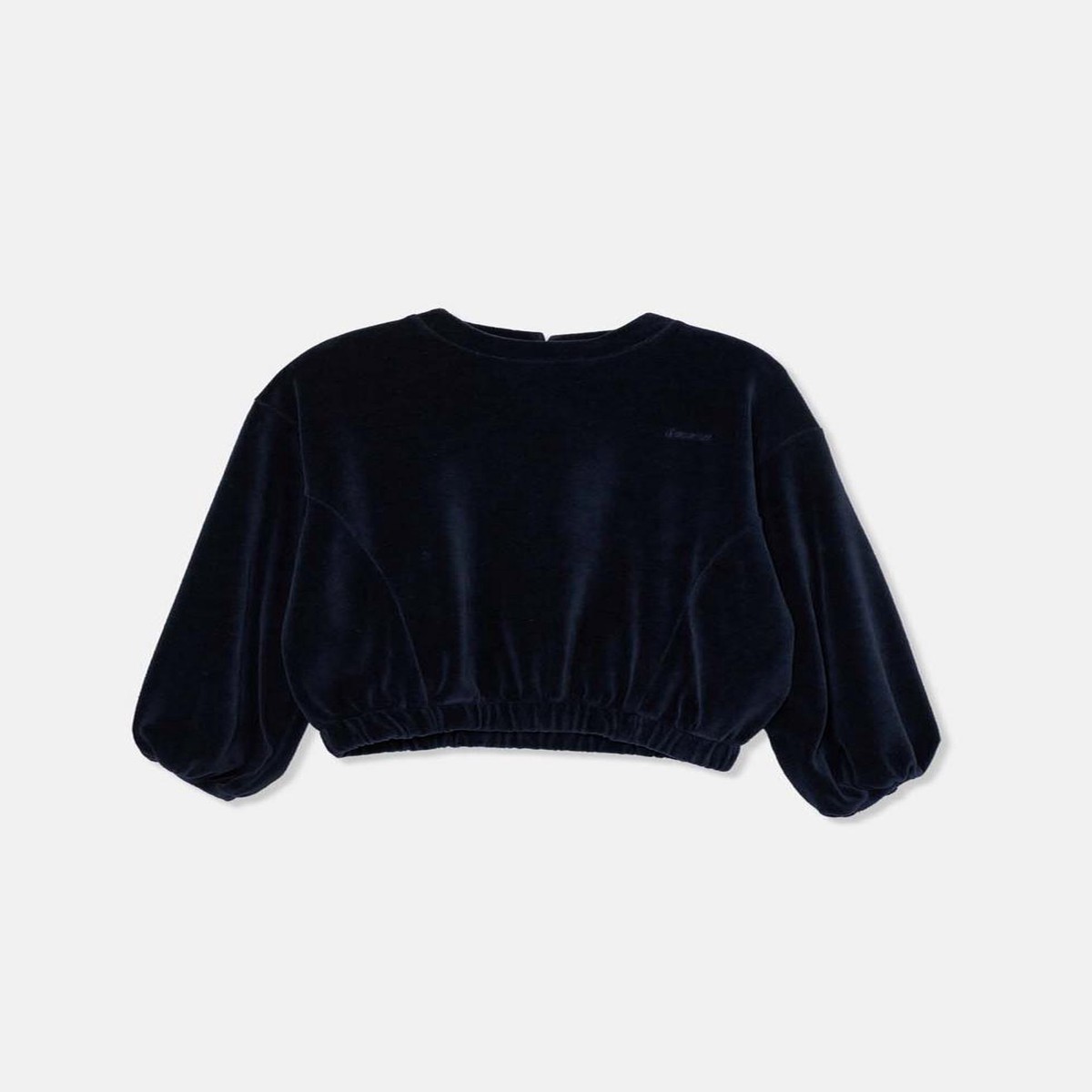 Organic velour sweatshirt – Navy