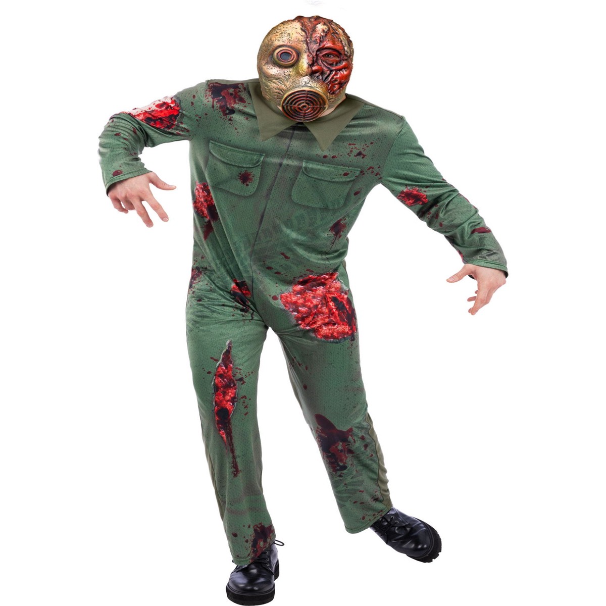 Revenge Killer Gas Mask Zombie Costume