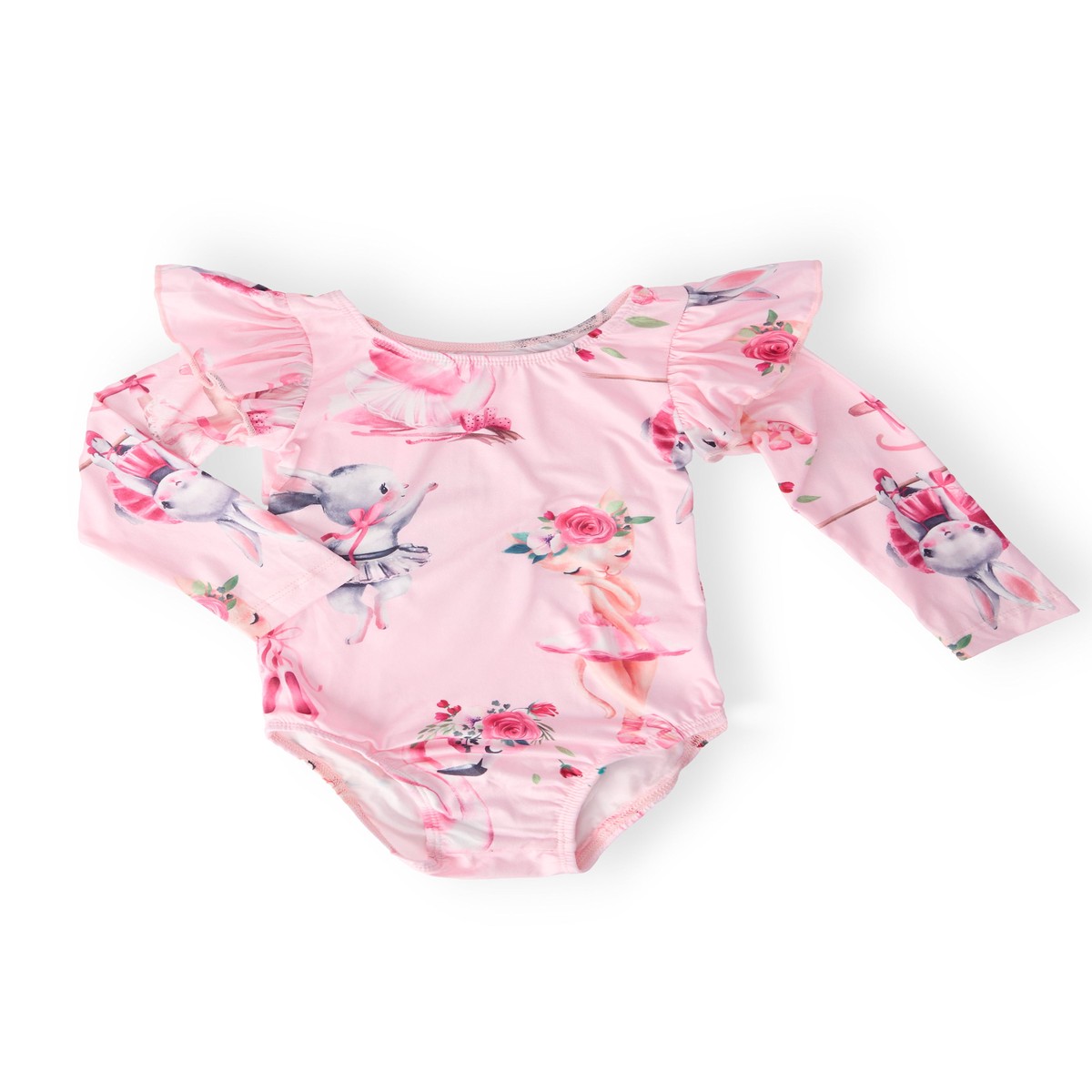 Ballet Beauties LS Flutter Sleeve Leotard