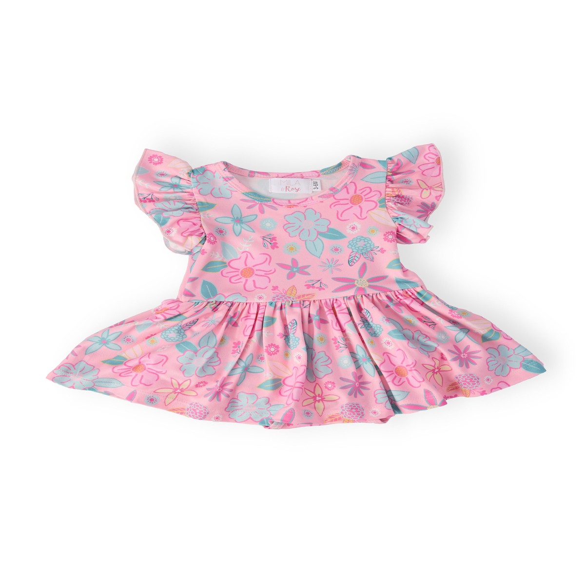 Beachy Blooms SS Flutter Twirl Bodysuit