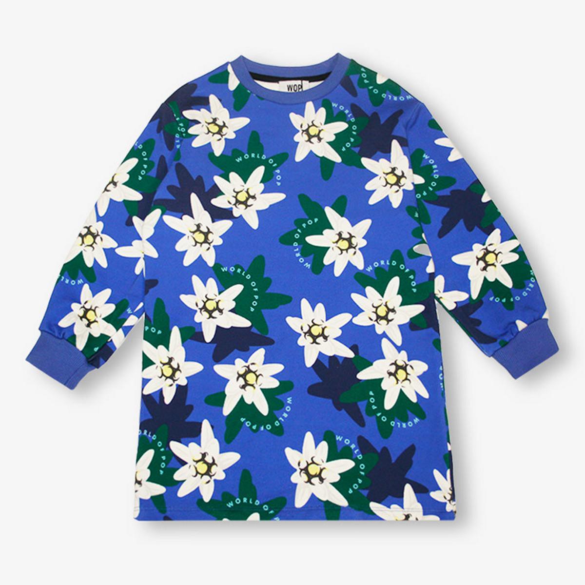Edelweiss printed blue dress