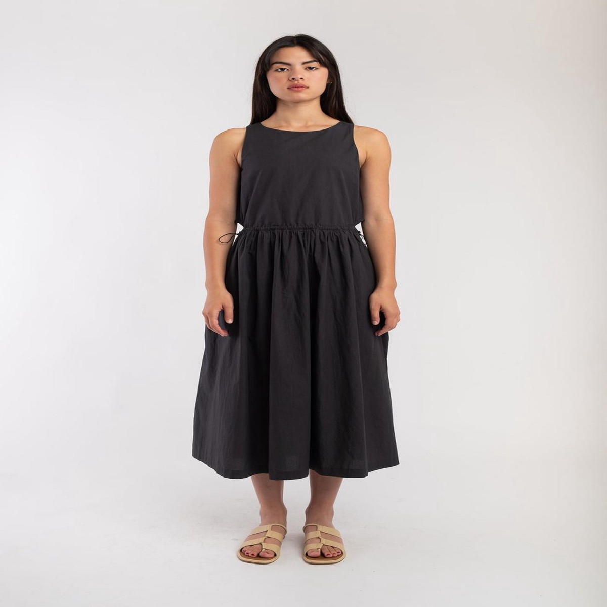 Faded Black Cinch Dress