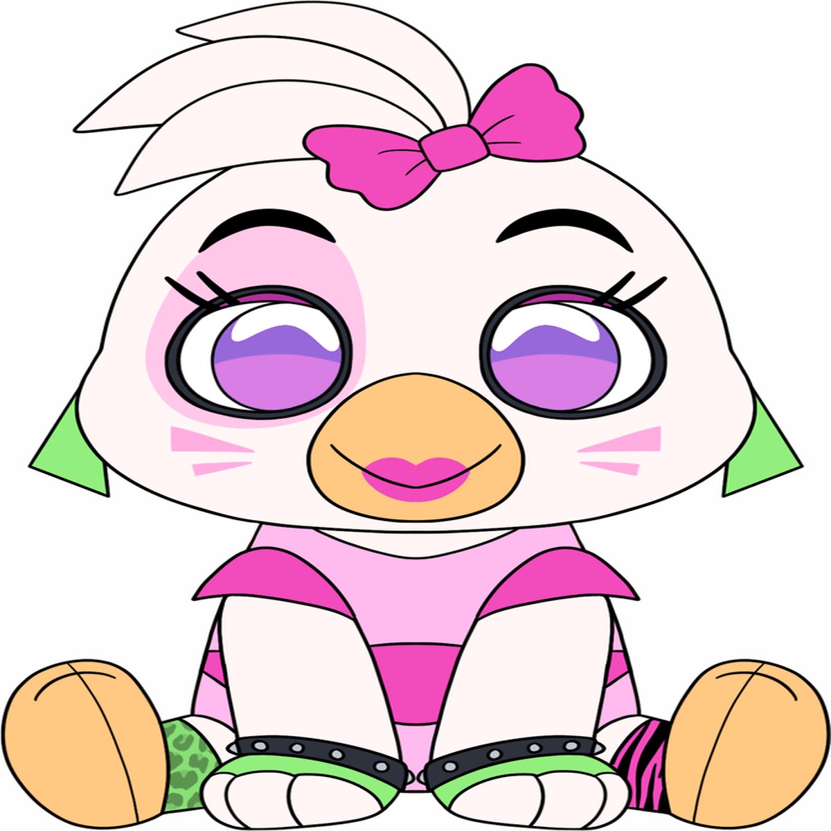 Glamrock Chica Sit Plush (9in)