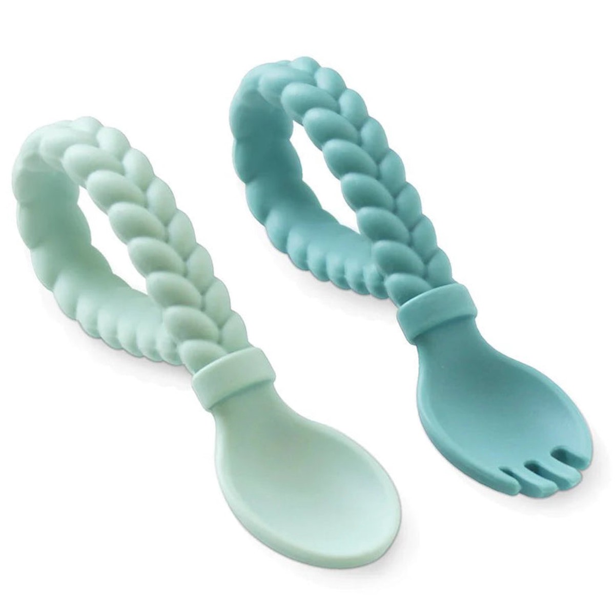 Itzy Ritzy Sweetie Spoons Silicone Baby Fork Spoon Set