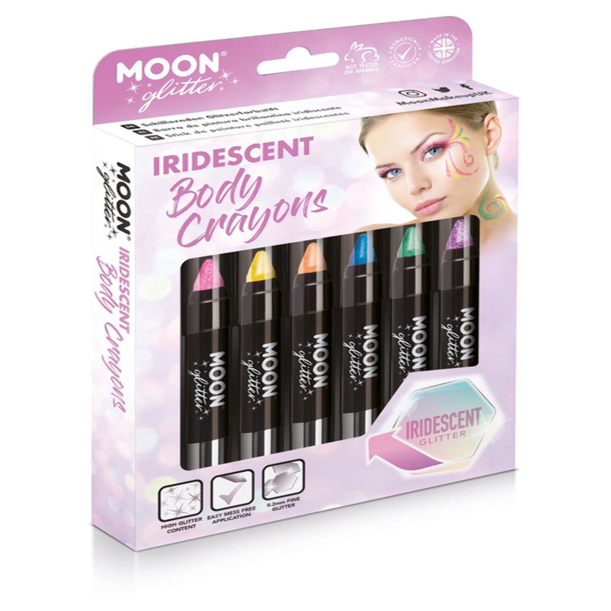 Moon Glitter Iridescent Body Crayons Boxset