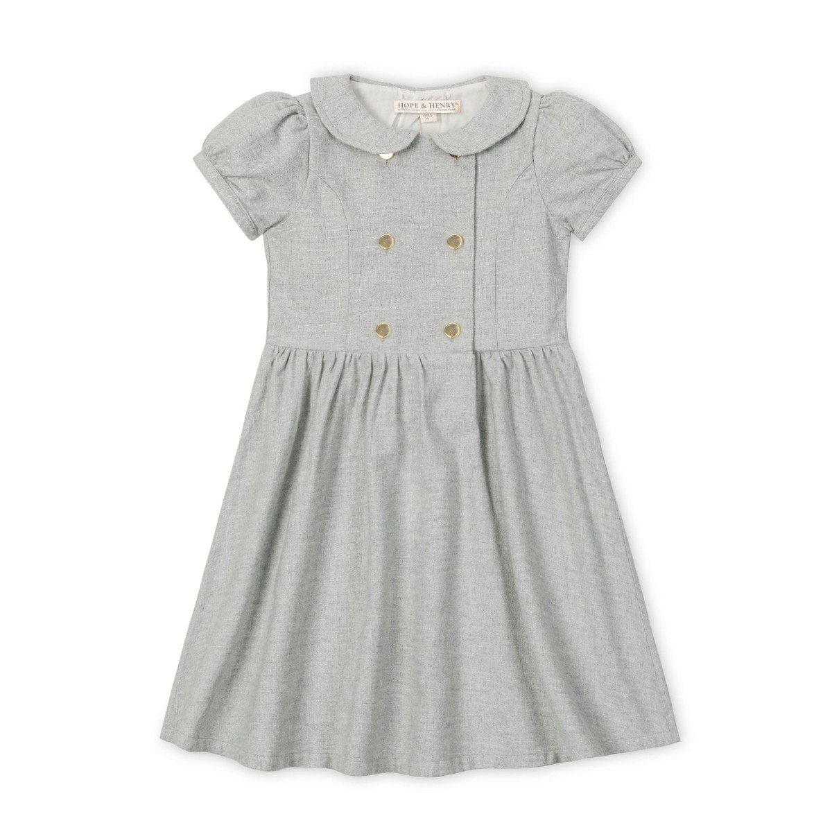 Organic Double Breasted Flannel Dress