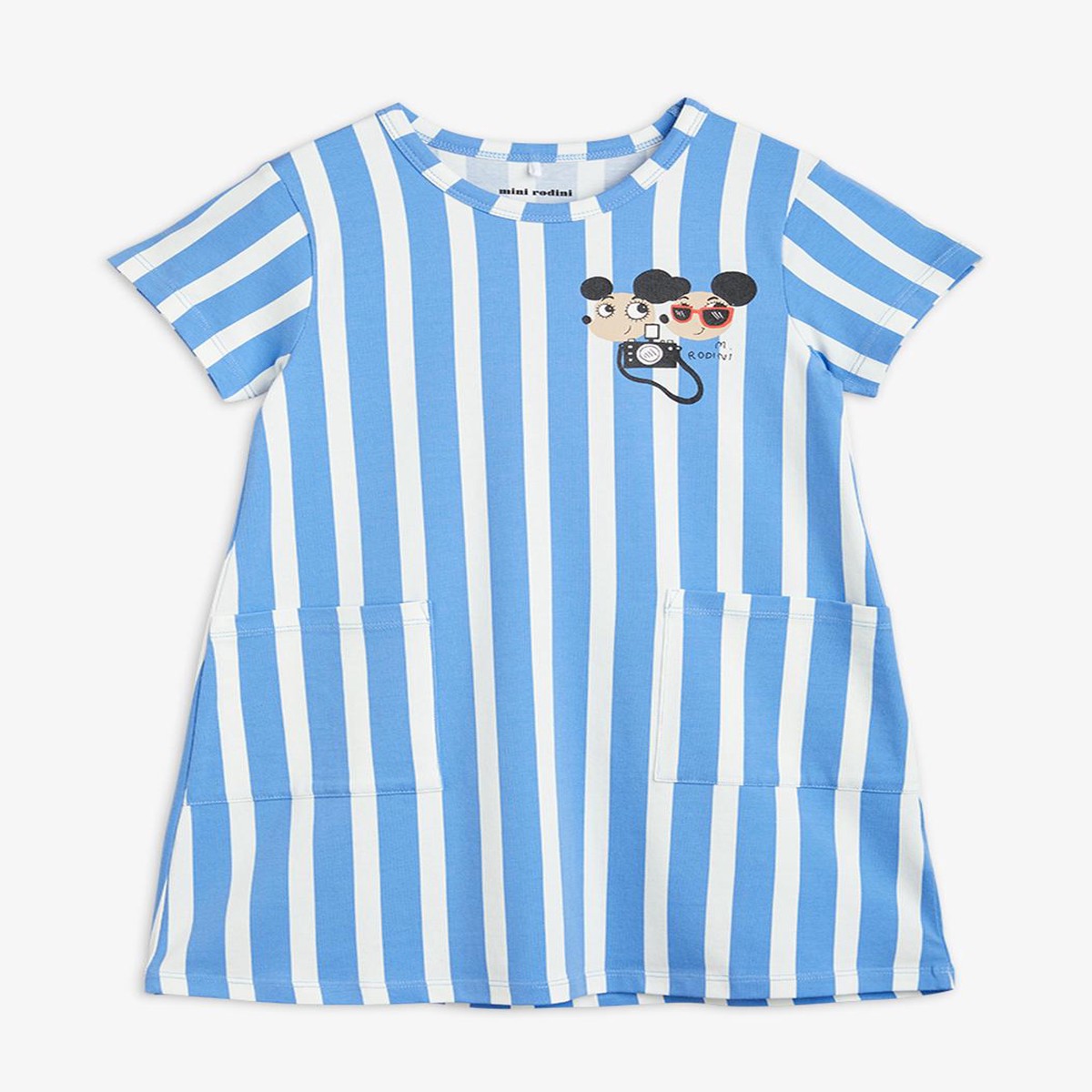Ritzratz Stripe Aop Ss Dress – Blue