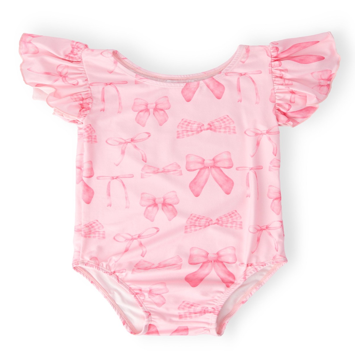 Blushing Bows SS Flutter Sleeve Leotard