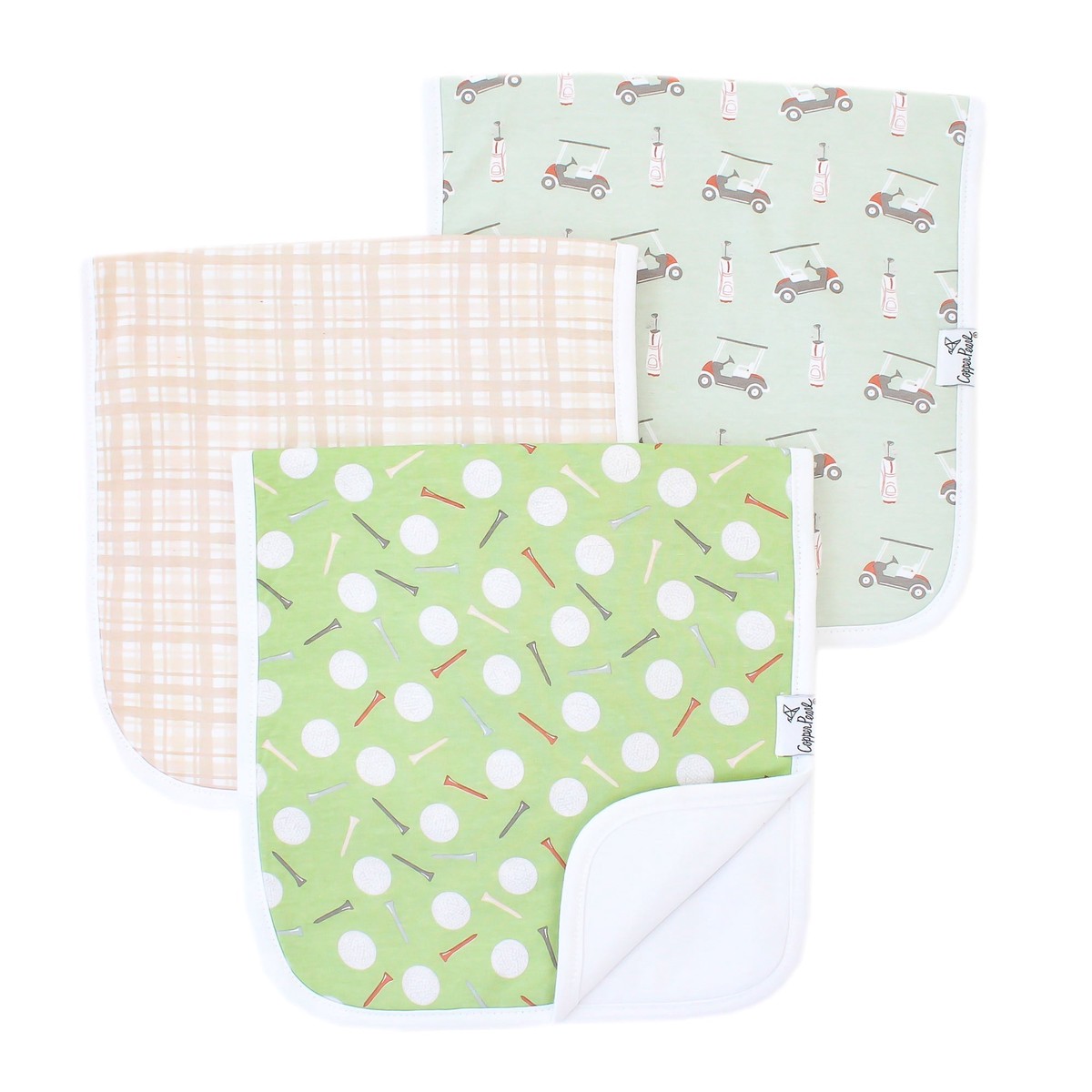 Copper Pearl Premium Burp Cloths Bogey