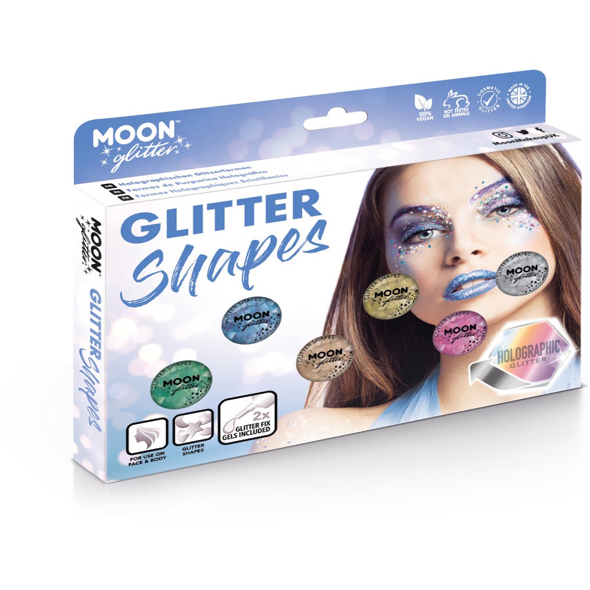 Moon Glitter Holographic Glitter Shapes Boxset