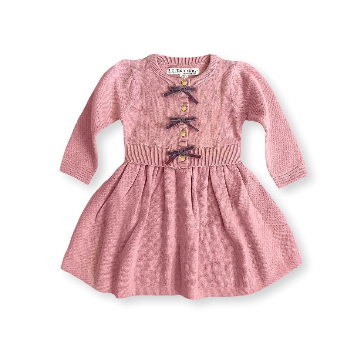 Organic Button Front Sweater Dress – Baby