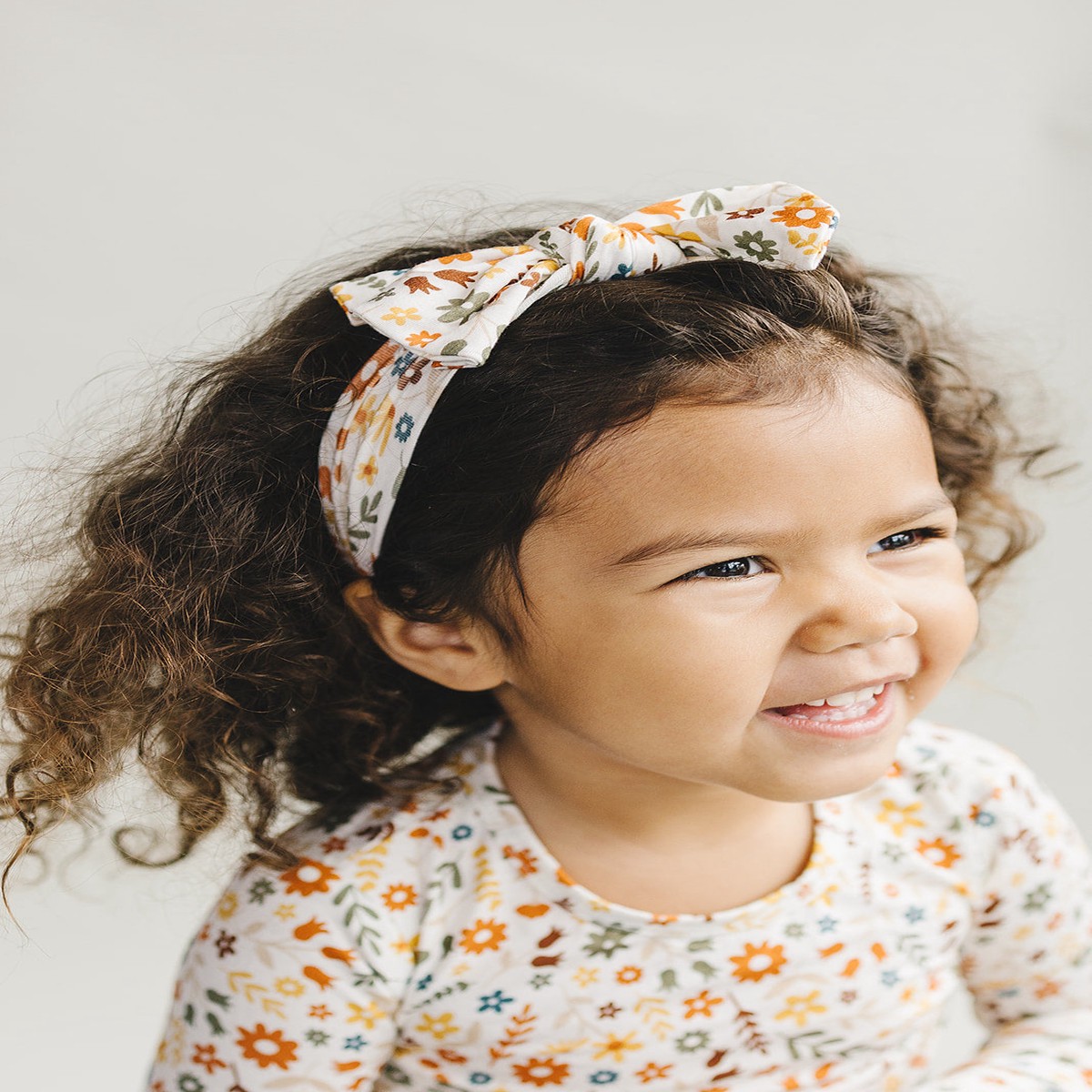 Bamboo Headband Fall Flowers
