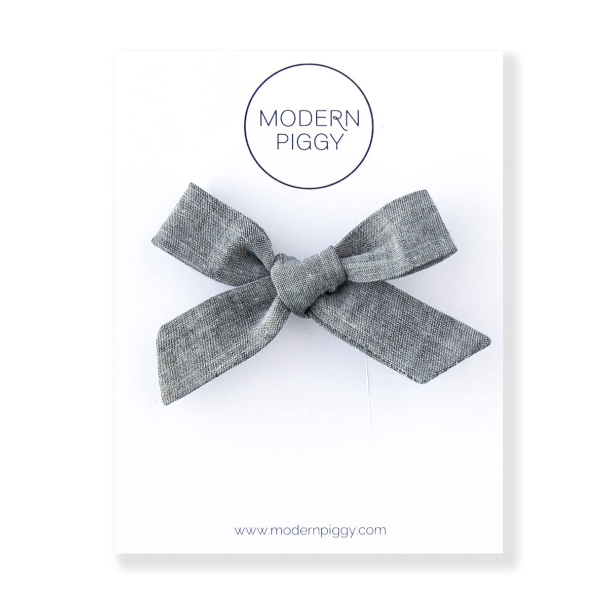 Chambray Hand-tied Bow
