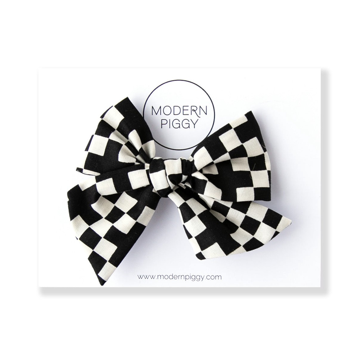 Checkers Oversized Hand-tied Bow