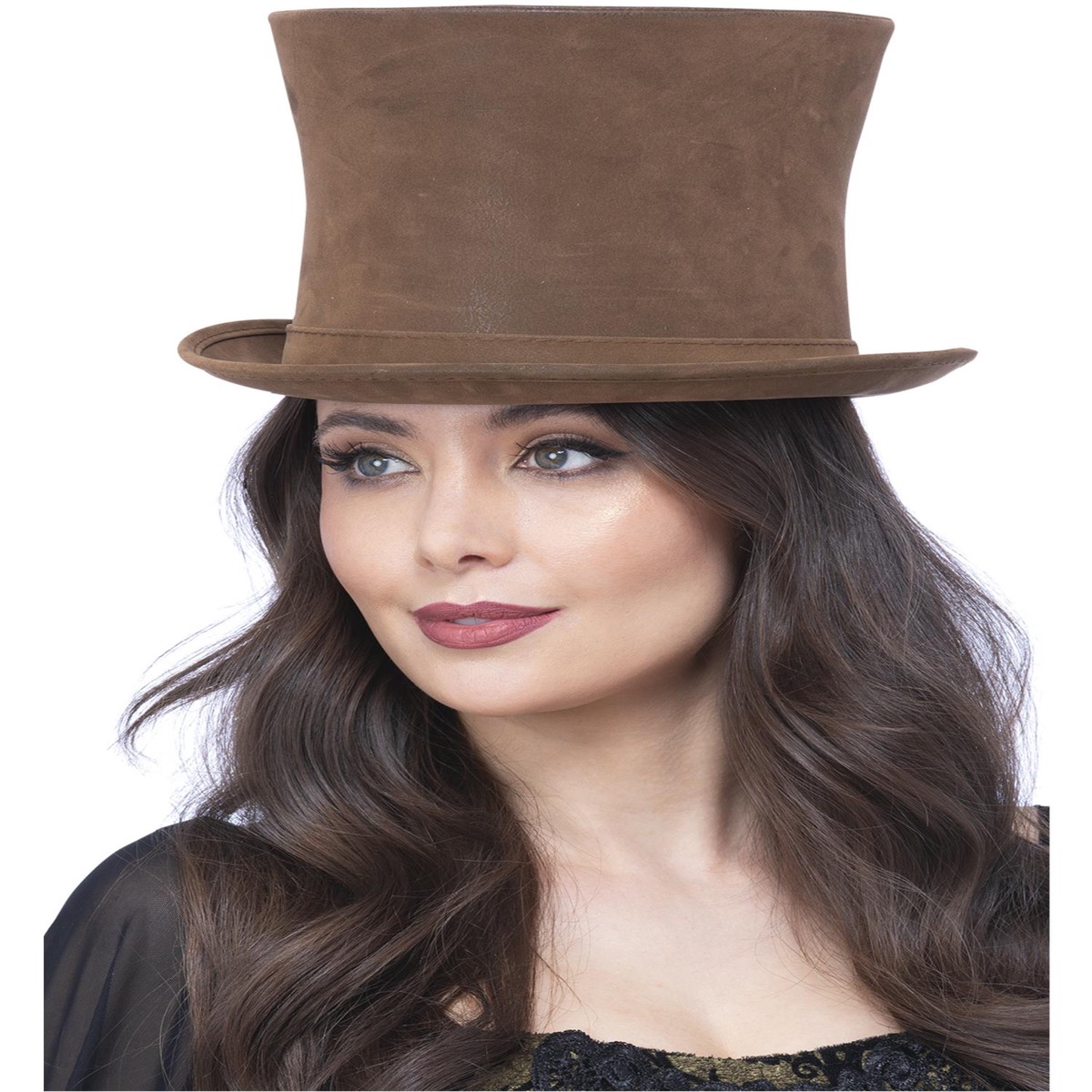 Deluxe Authentic Victorian Top Hat Brown