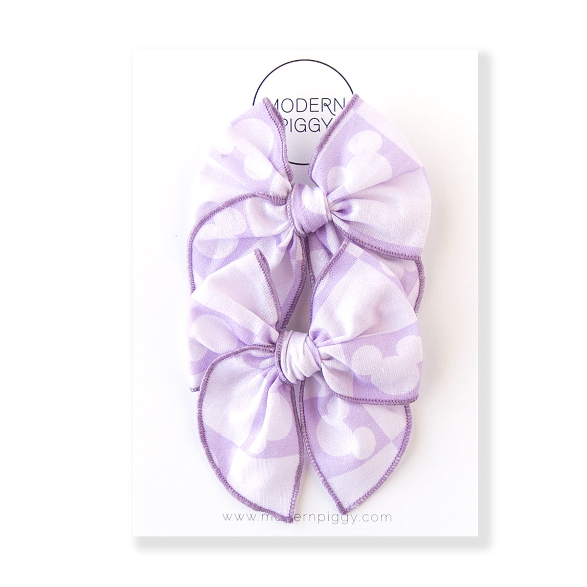 Park Hopper - Purple Pigtail Set - Petite Party Bow
