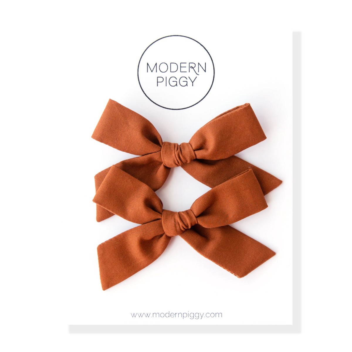 Raw Sienna Pigtail Set – Hand-tied Bow