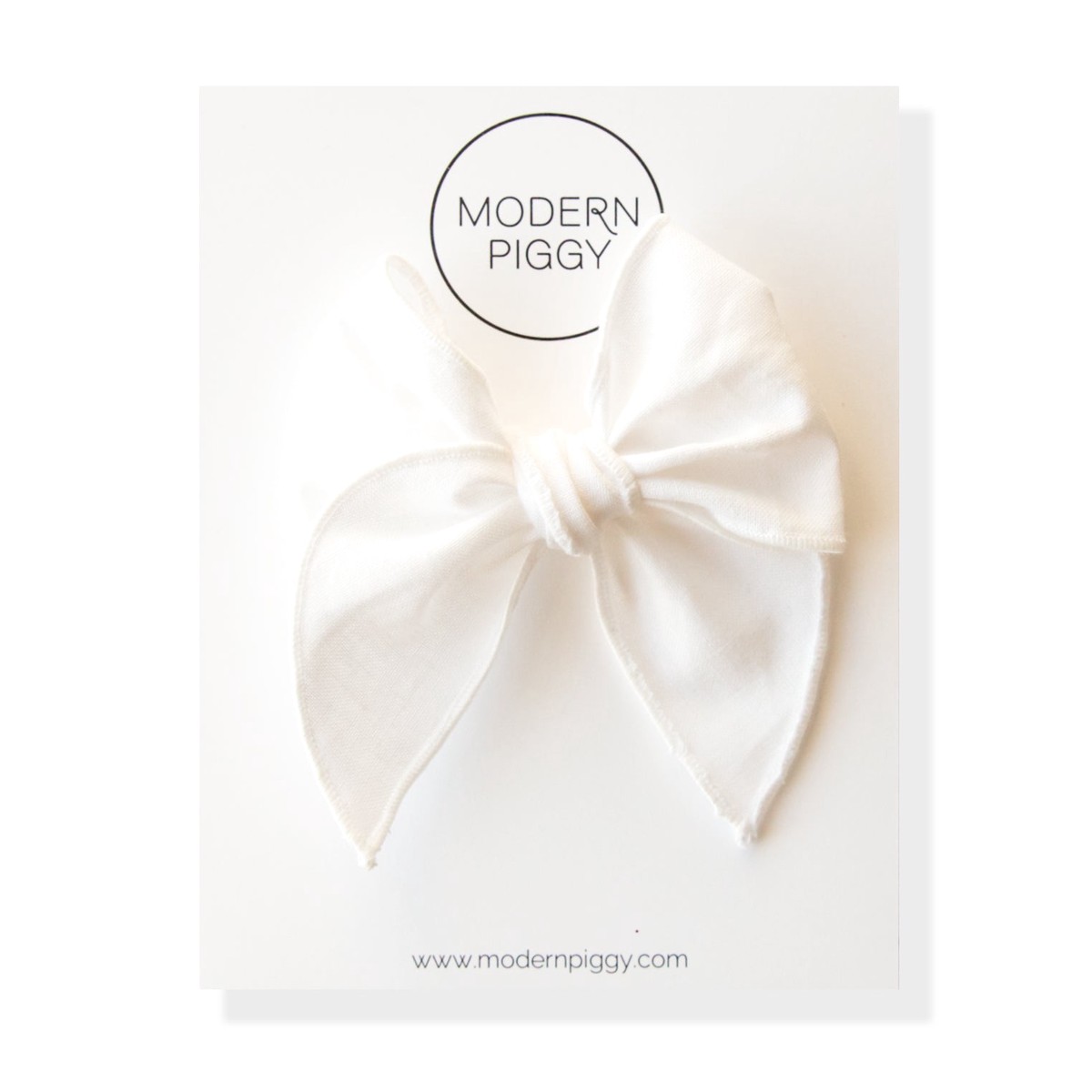 True White Petite Party Bow