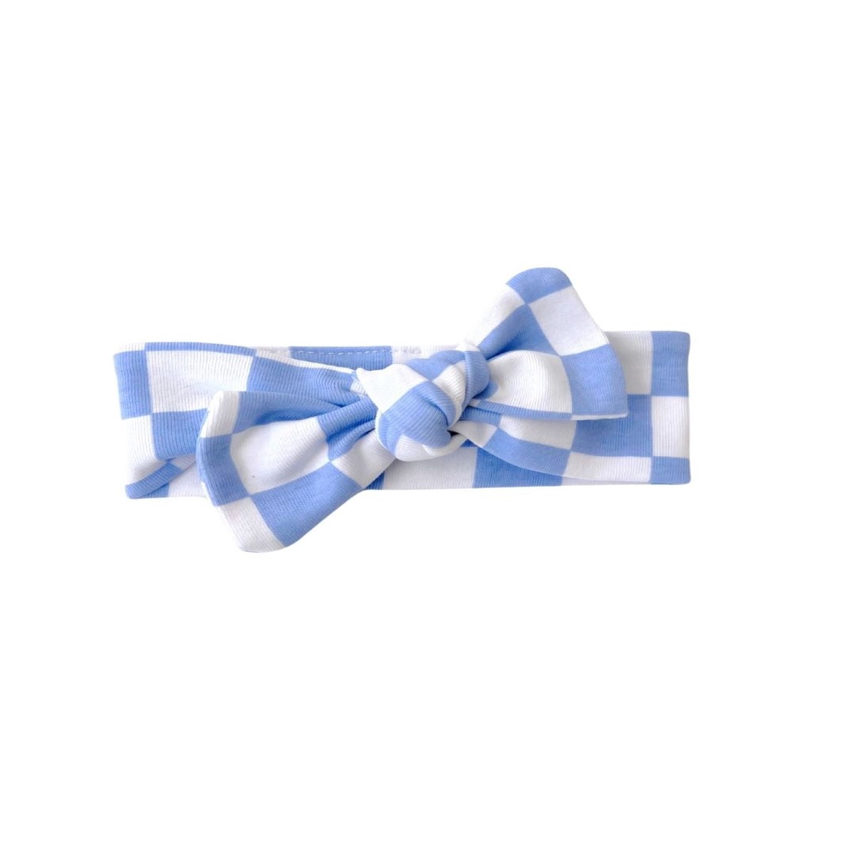Checkered Headband Blue