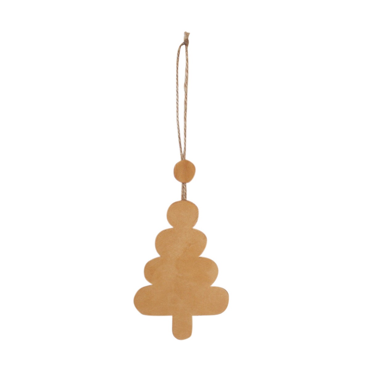 Christmas Tree Leather Ornament Handmade Sustainable